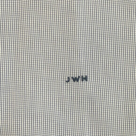 ISAIA Napoli Modern LS Button Up Shirt Italy Made Mini Check Blue Size 46/XL Men - Picture 4 of 9